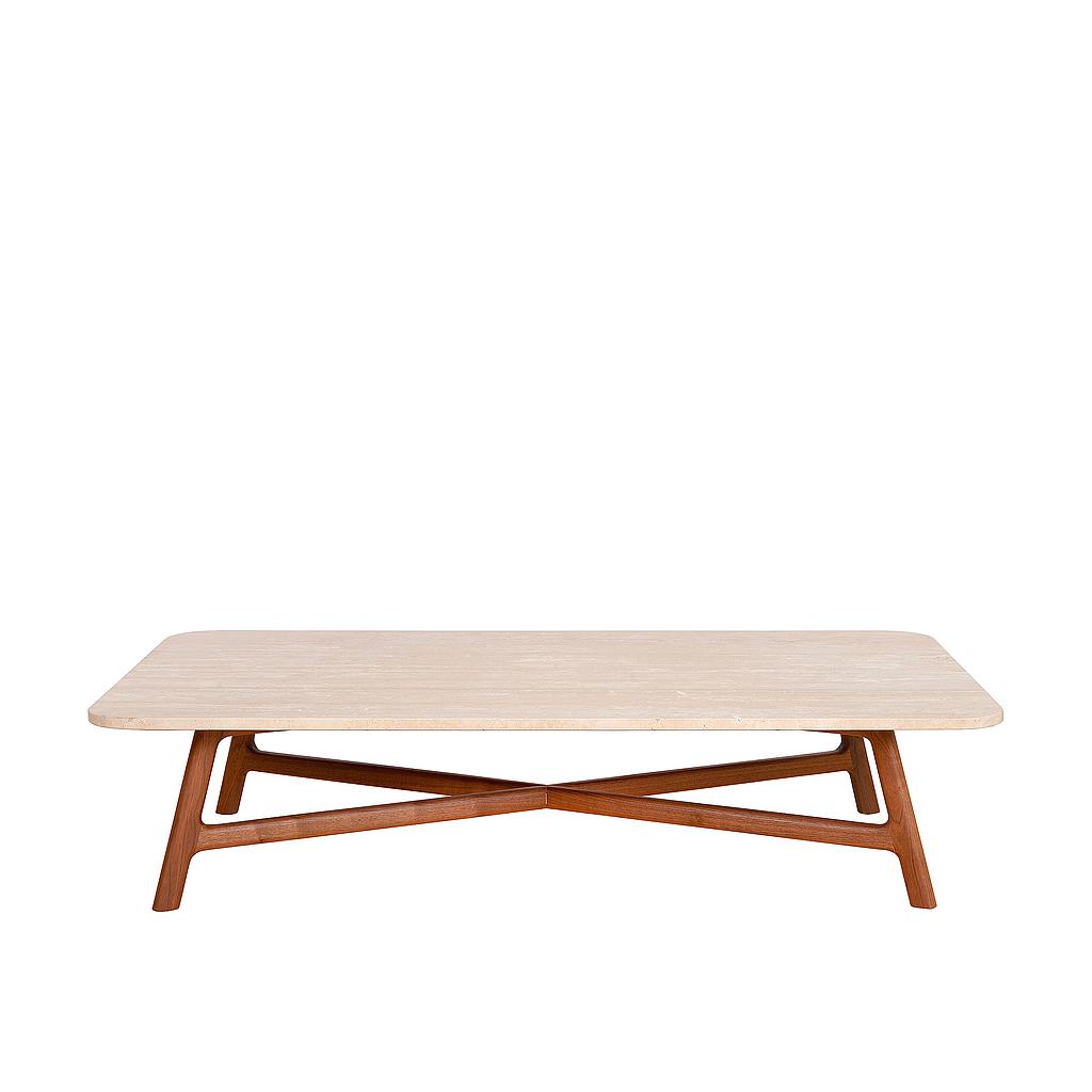 Coffee table Uma rectangle - travertijn