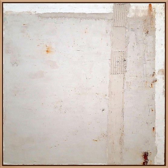 Piedra tosca - marco l blanco - 140*140
